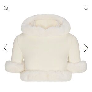 SKIMS Ecru White Shrunken Cropped Hoodie Size Medium